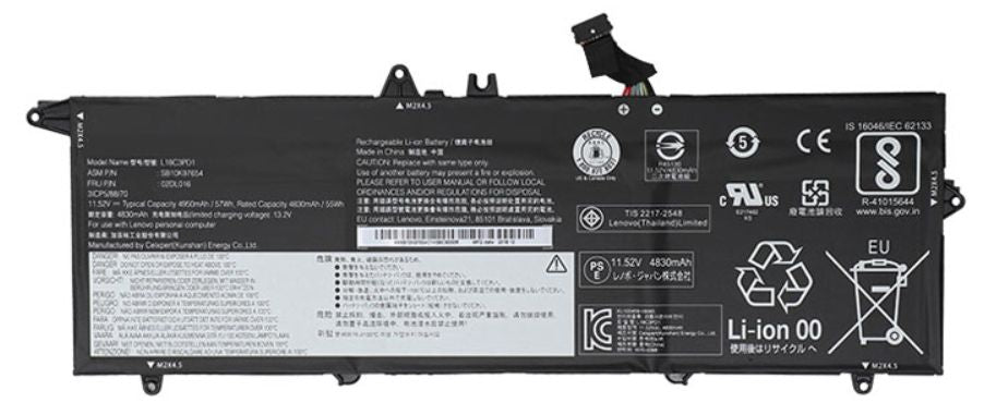 Lenovo 02DL014 Battery – Li-Ion 57Wh 3-Cell 11.58V CE UL Certified