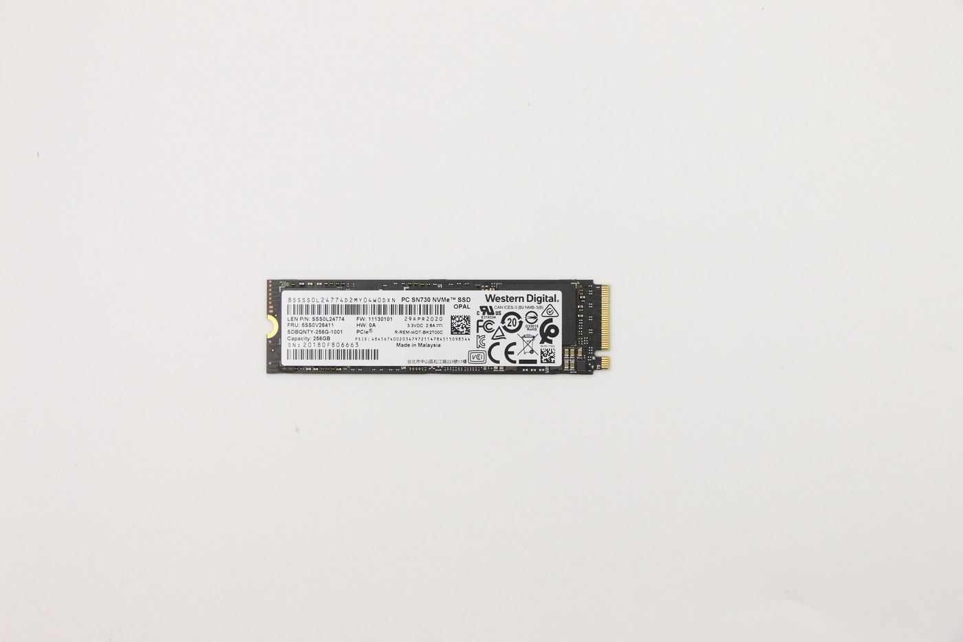 Lenovo 5SS0V26411 Internal Solid State Drive – 256GB M.2 PCIe 3.0 SSD