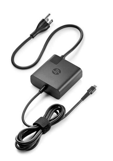 HP L65505-003 65W USB Type-C Power Adapter – Black, Indoor Use