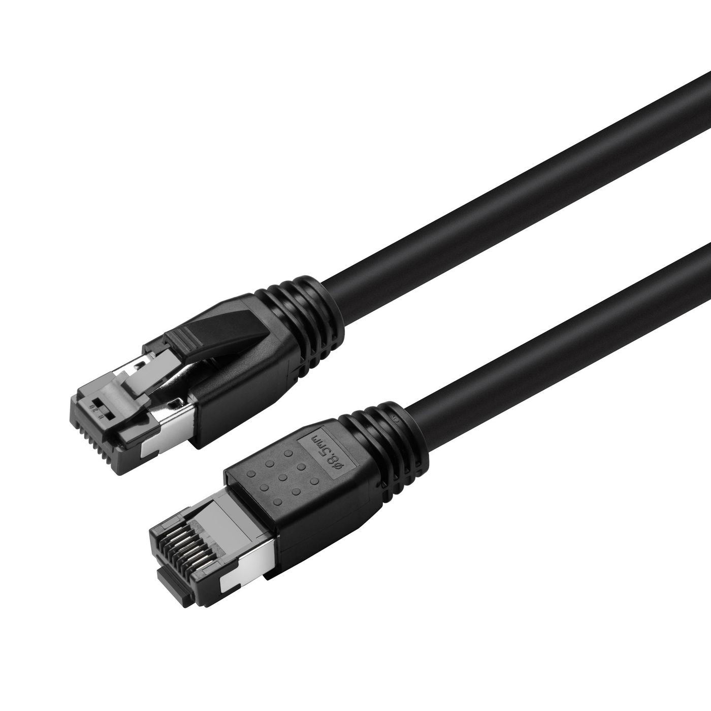 Microconnect Cat8.1 S/FTP 7.5m Network Cable – Black, LSZH, RJ-45, Gold-Plated