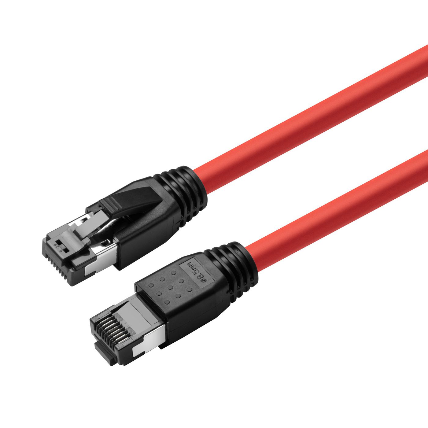 MicroConnect MC-SFTP801R Cat8.1 S/FTP Network Cable – 1m Red RJ-45 LSZH 40Gbps Shielded