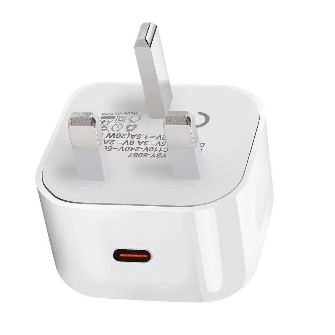 eSTUFF ES636026-BULK Home Charger USB-C PD 3A 20W UK Plug White