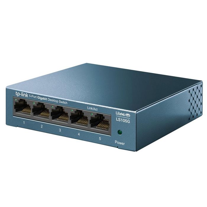 TP-Link LS105G 5-Port Gigabit Unmanaged Desktop Network Switch – Metal Housing