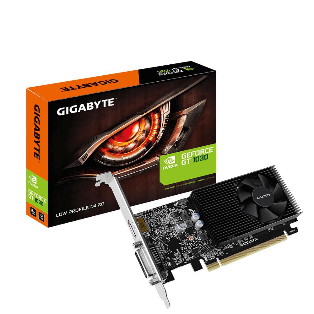 Gigabyte GV-N1030D4-2GL Graphics Card – GeForce GT 1030 2GB GDDR4 PCIe HDMI DVI
