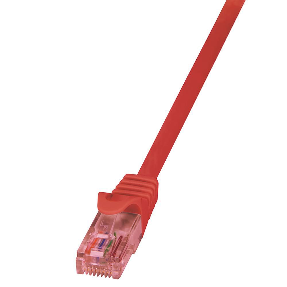 LogiLink CQ2014U Patch Cable Cat6 U/UTP 0.25m Red LSZH RJ45