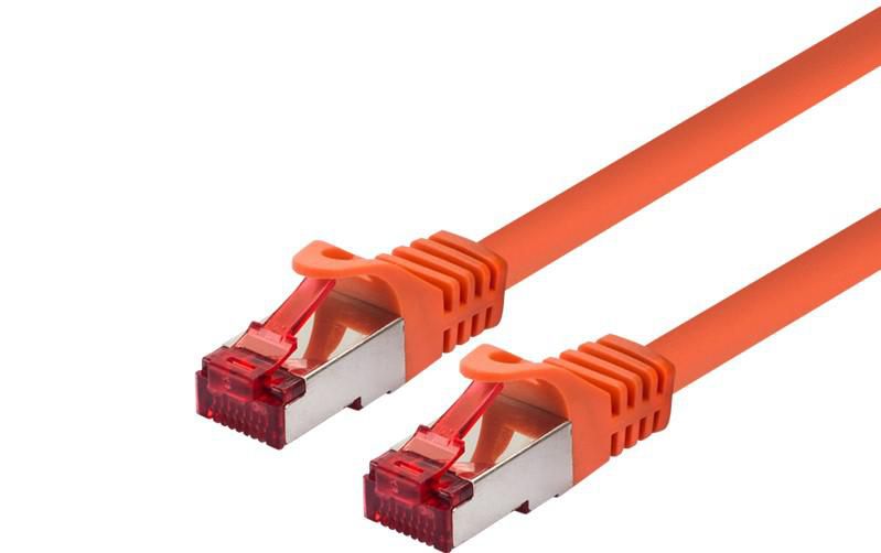 LOGON PROFESSIONAL Cat6 S/FTP Patch Cable – 15m Orange RJ45 Shielded Network Lead