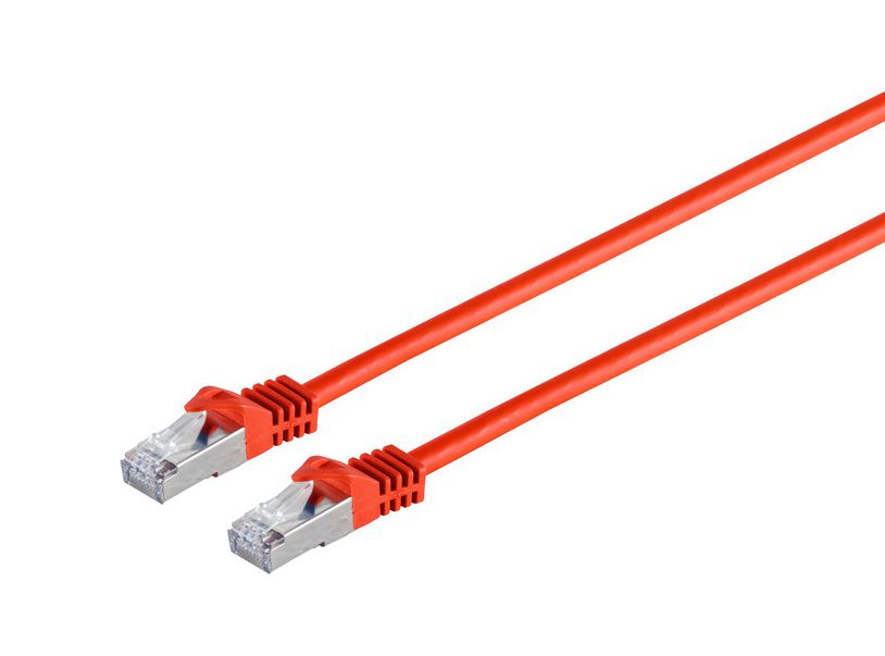 MicroConnect SFTP701R Cat7 S/FTP Network Cable – 1 metre Red RJ-45 LSZH Jacket