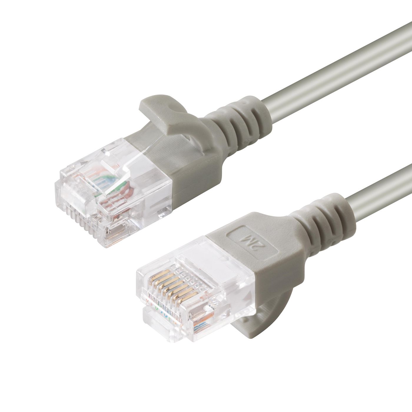 Microconnect Cat6a U/UTP Slim Network Cable 10m – Grey, LSZH, RJ-45, 10Gbps
