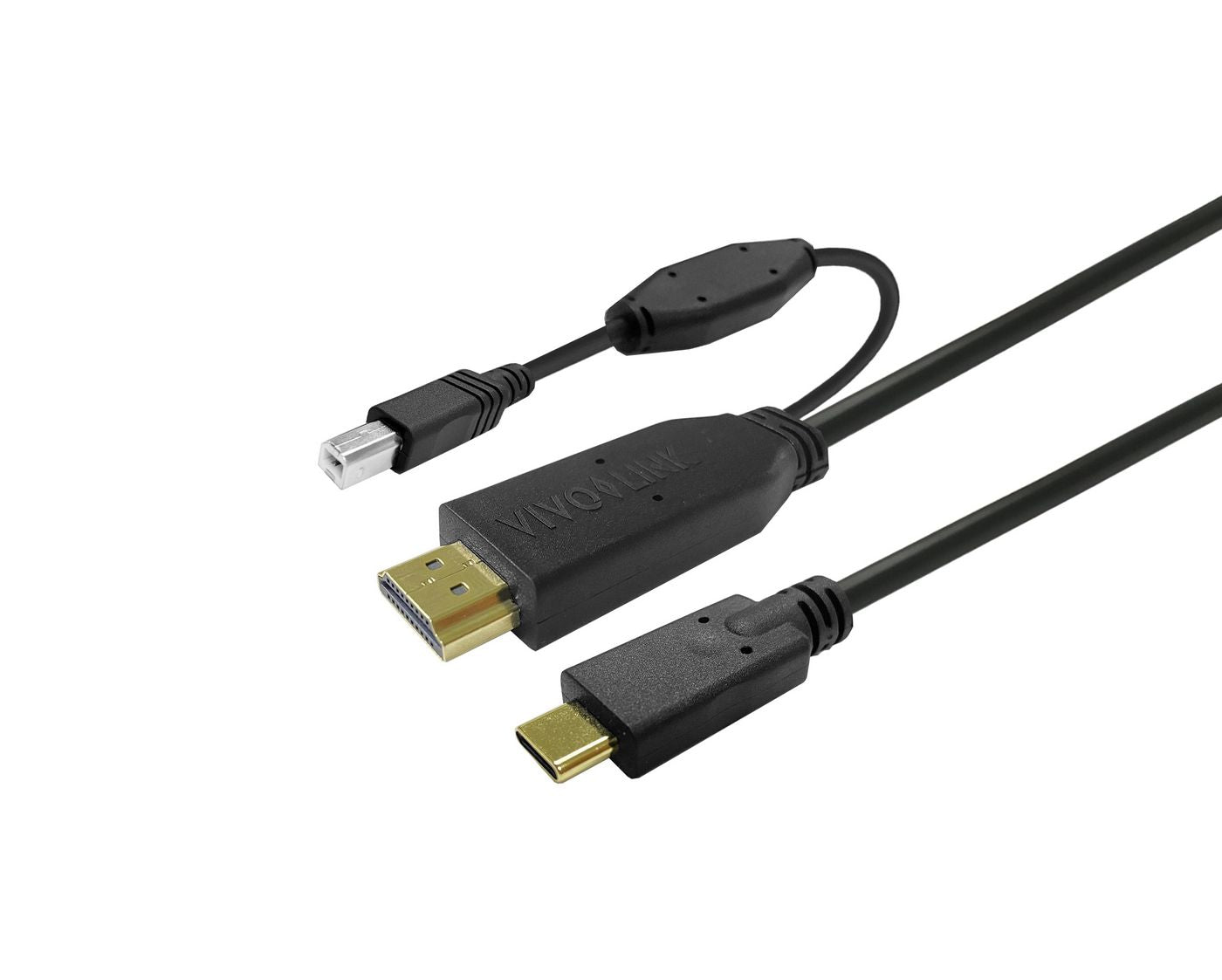 Vivolink USB-C to HDMI + USB Cable, 5m – USB 3.2 Gen 1, 5 Gbit/s, Black
