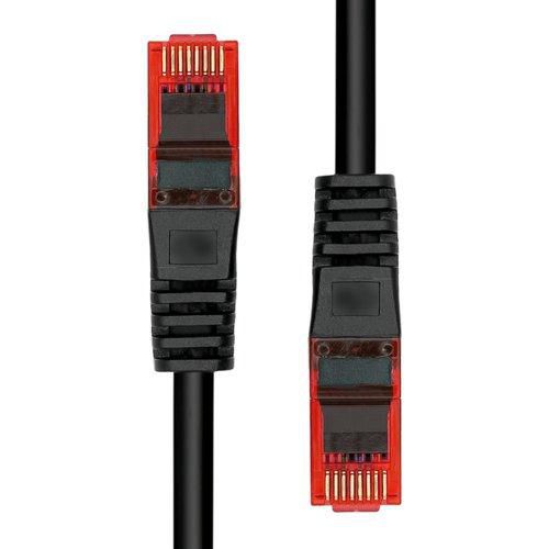 ProXtend 6UTP-0075B CAT6 Ethernet Cable – 0.75m Black U/UTP LSZH 24AWG Gold-Plated RJ45