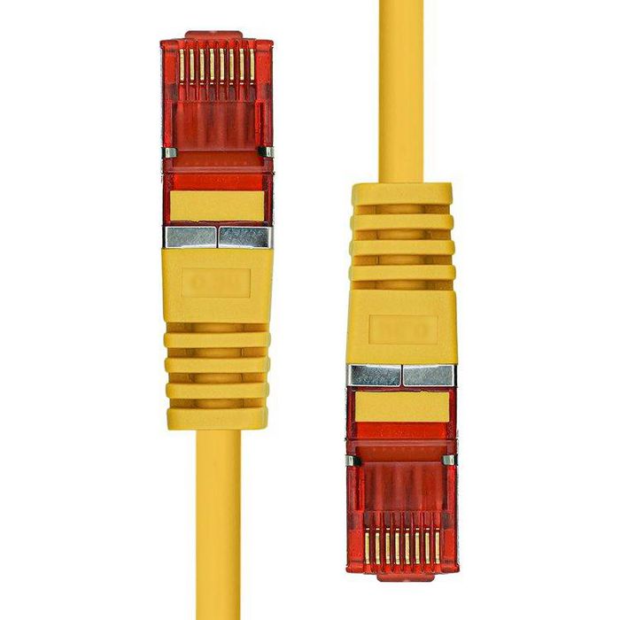 ProXtend 6FUTP-003Y CAT6 Ethernet Cable – 0.3m F/UTP LSZH Yellow, Gold-Plated RJ45 Connector