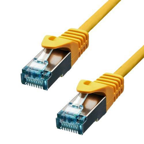 ProXtend CAT6A S/FTP Ethernet Cable 0.5m Yellow – LSZH, 10Gbps, Gold-Plated RJ45