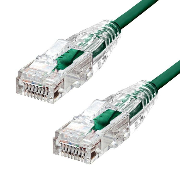 ProXtend Ultra Slim CAT6 U/UTP LSZH Ethernet Cable – 5m Green, 28AWG, Pure Copper