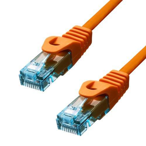 ProXtend CAT6A U/UTP Ethernet Cable 0.25m Orange – LSZH, 10Gbps, Gold-Plated RJ45