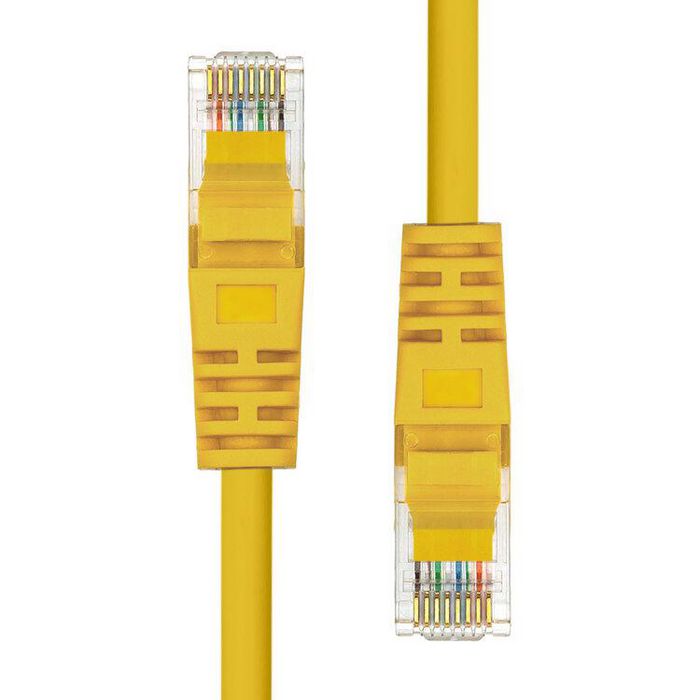 ProXtend V-5UTP-03Y CAT5e Ethernet Cable 3m Yellow U/UTP CCA PVC with Gold-Plated RJ45