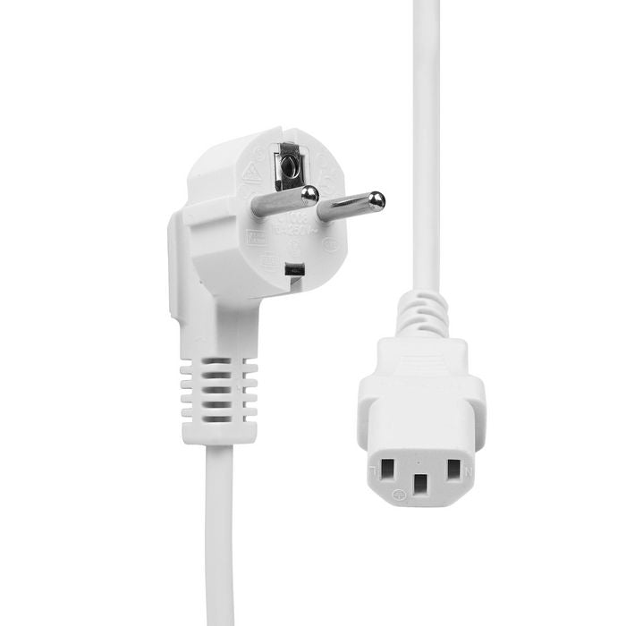ProXtend PC-FAC13-002W Power Cord – Schuko Angled to C13 2m White