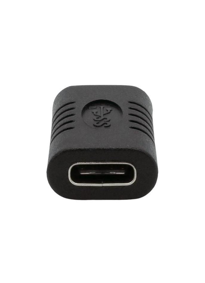 ProXtend USB-C to USB-C Adapter – Black, Female to Female, Durable 30-Year Warranty