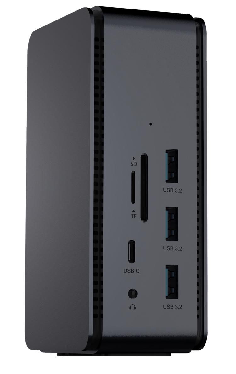 ProXtend DOCK2XUSB4 Dual 8K USB4 Docking Station – 40Gbps, 100W PD, Grey