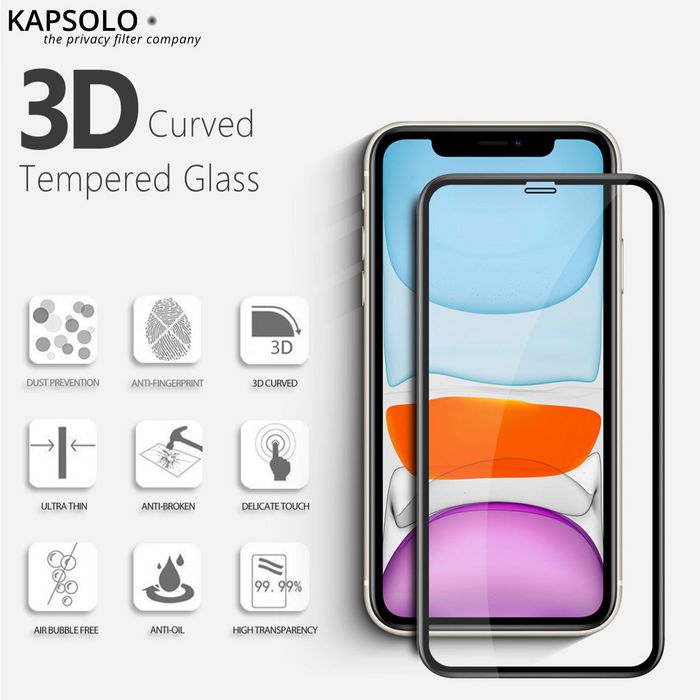 Kapsolo KAP30279 Tempered Glass Screen Protector 6.7" 9H Full Cover