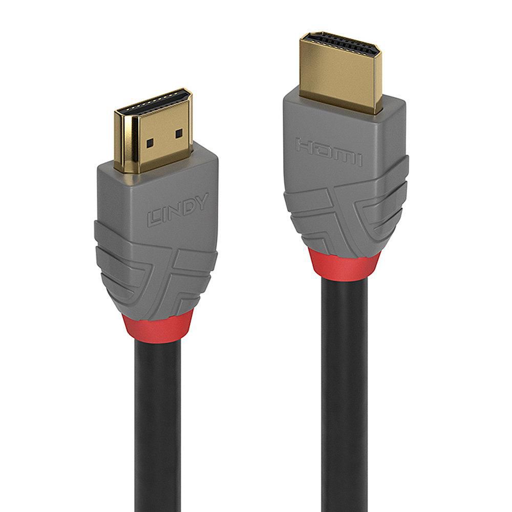 Lindy 15m HDMI Cable Anthra Line – 4K UHD, HDMI 2.0, Gold Plated, 10 Year Warranty