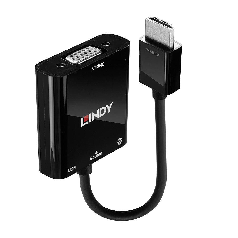 Lindy HDMI to VGA and Audio Converter – 0.1m, USB Powered, 1080p Support