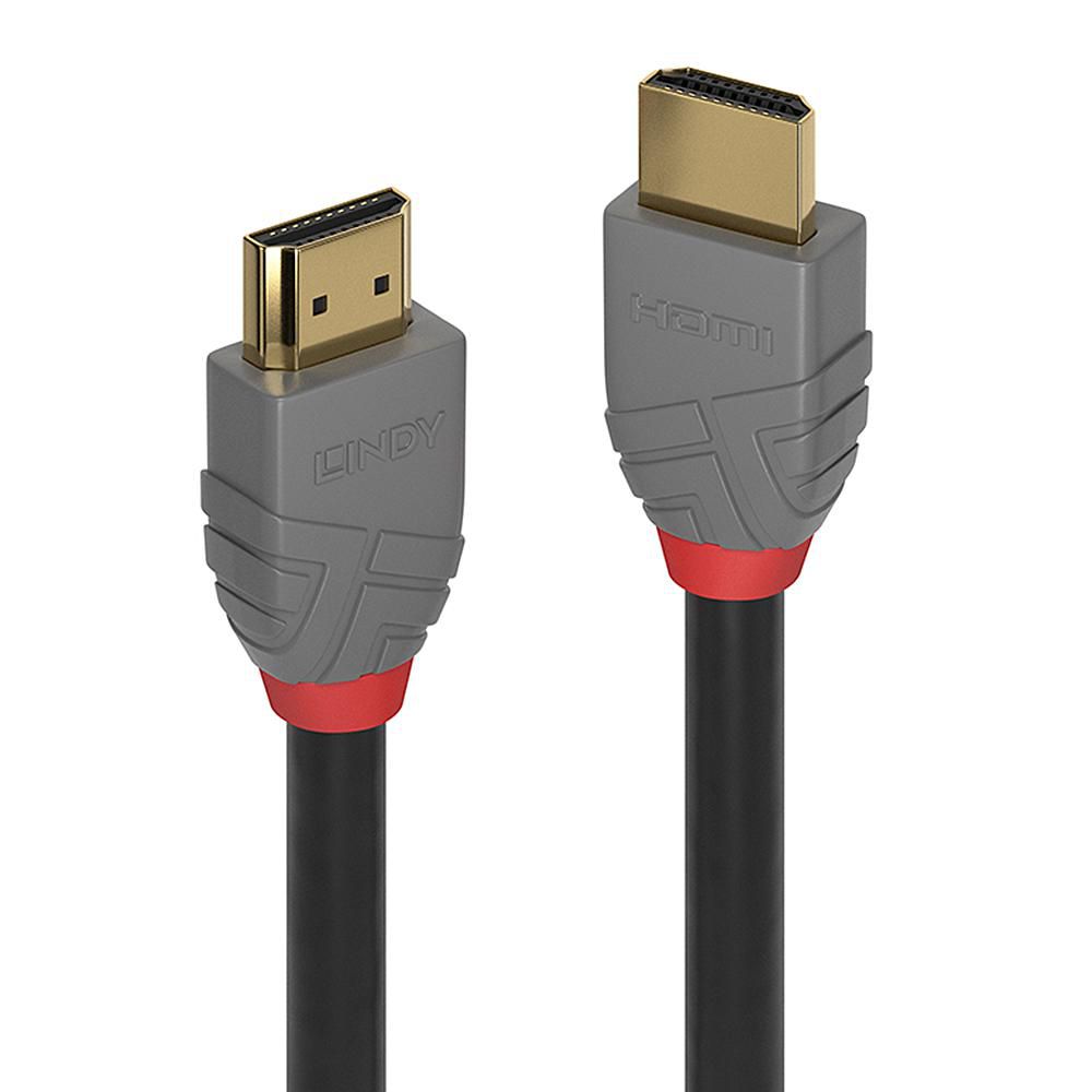 Lindy 1m High Speed HDMI Cable – Anthra Line, 4K UHD, HDMI 2.0, Gold Plated