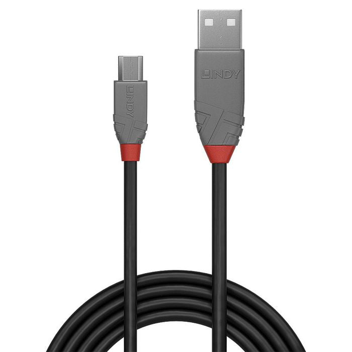 Lindy 36732 USB 2.0 Type A to Micro-B Cable 1m Black/Grey 480 Mbit/s