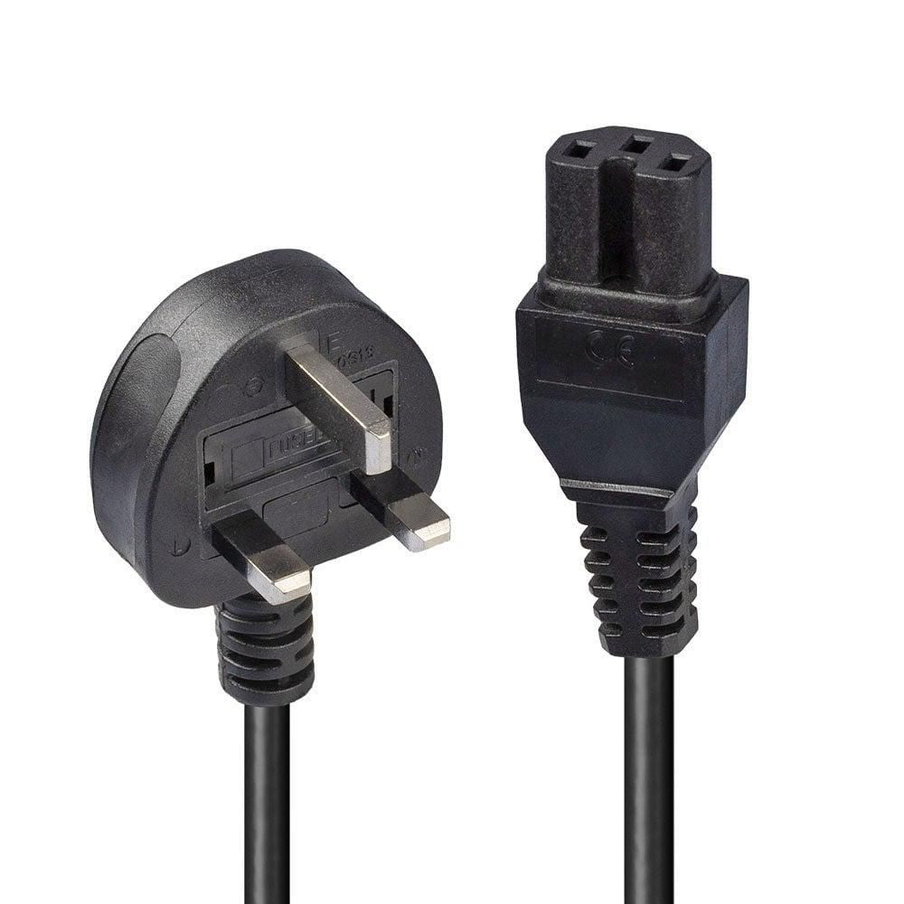 Lindy 30458 2m UK 3 Pin Plug to IEC C15 Power Cable – Kettle Lead