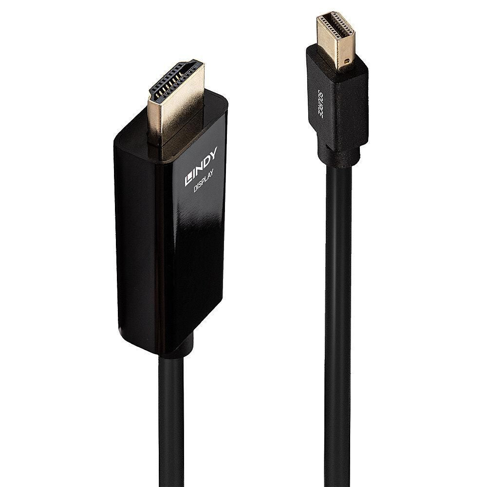 Lindy 36926 1m Mini DisplayPort to HDMI 10.2G Cable – 4K UHD, Black