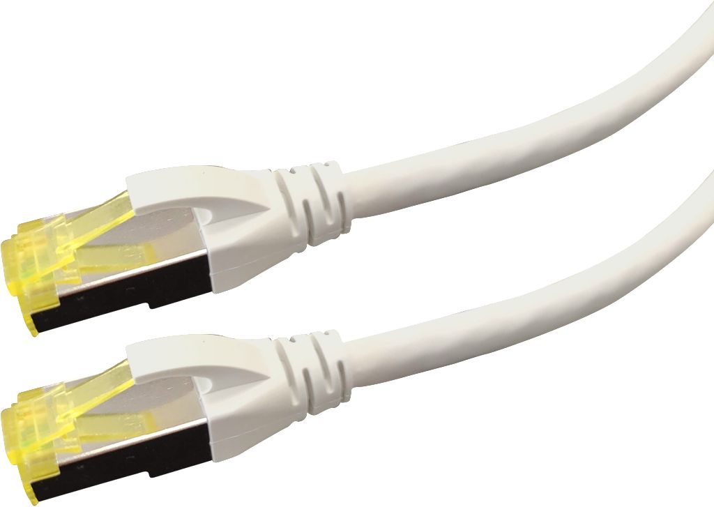 LOGON PREMIUM Cat6a S/FTP Patch Cable 20m White – LSOH, RJ45, 26AWG