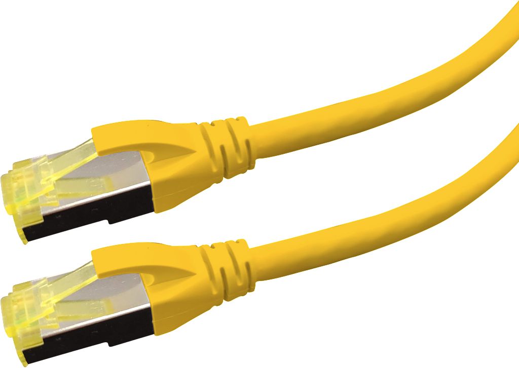 LOGON PREMIUM Cat6a S/FTP Patch Cable 3m Yellow – LSOH, RJ45, 26AWG