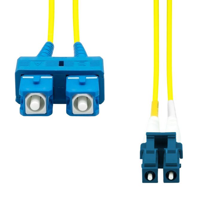 ProXtend FO-LCSCOS2D-012 LC-SC UPC OS2 Duplex Single-Mode Fibre Cable – 12m Yellow