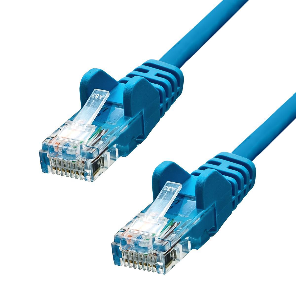 ProXtend CAT5e U/UTP Ethernet Cable 0.5m Blue – Gold Plated, PVC, RoHS Certified