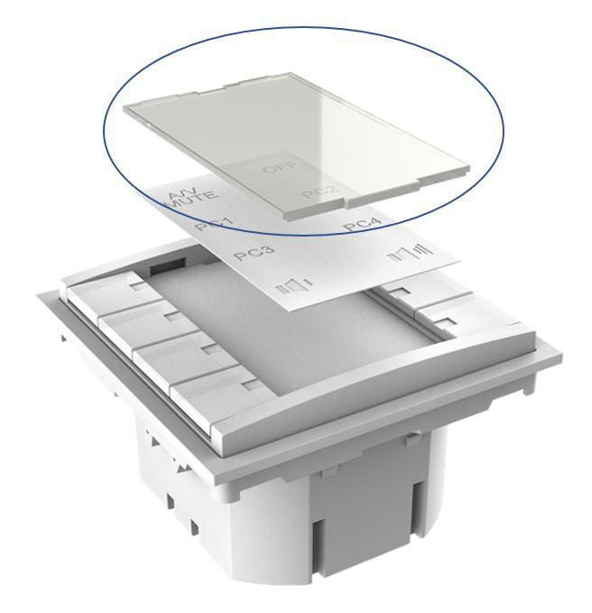 Vivolink VLCP8B-PLEXIGLASS Control Keypad Panel – 8-Button White Plexiglass