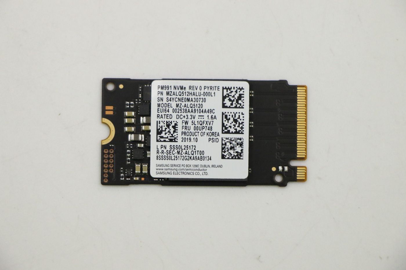 Lenovo 00UP748 Internal SSD – M.2 2242 512GB PCIe NVMe Gen 4 x4