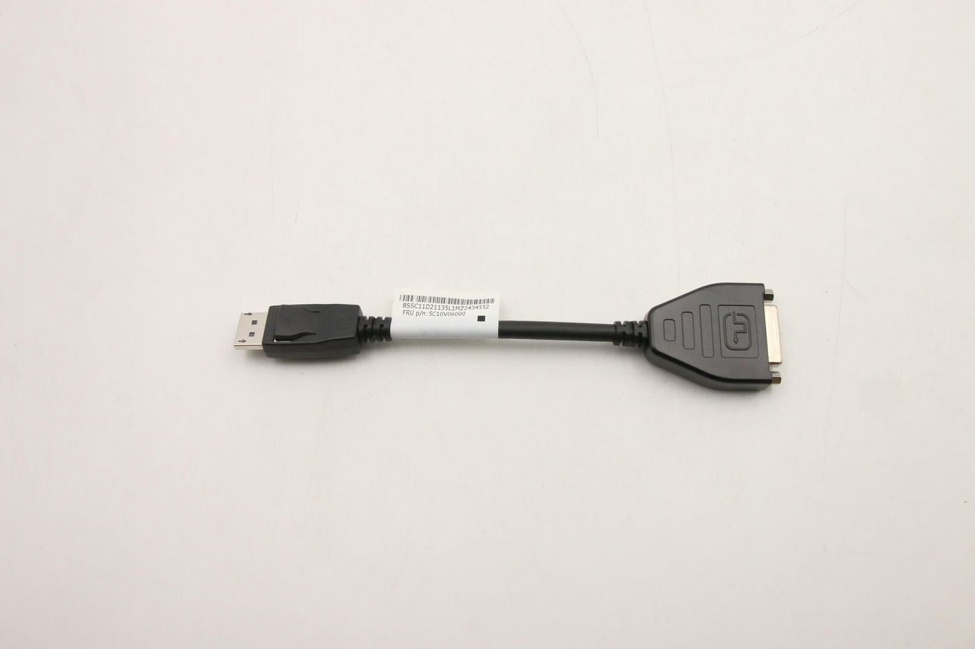 Lenovo 5C10V06000 DisplayPort to DVI Dongle Adapter Cable – High-Definition