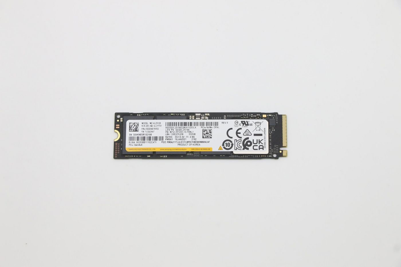 Lenovo 5SS0W79492 Internal SSD – M.2 2280 PCIe NVMe 512GB OPAL 2.0