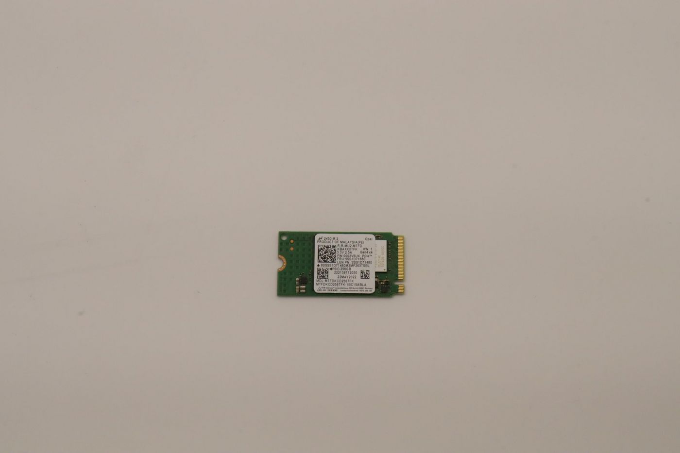 Lenovo 5SS1D71680 256GB M.2 2242 SSD – PCIe 4.0 x4 NVMe Internal Drive