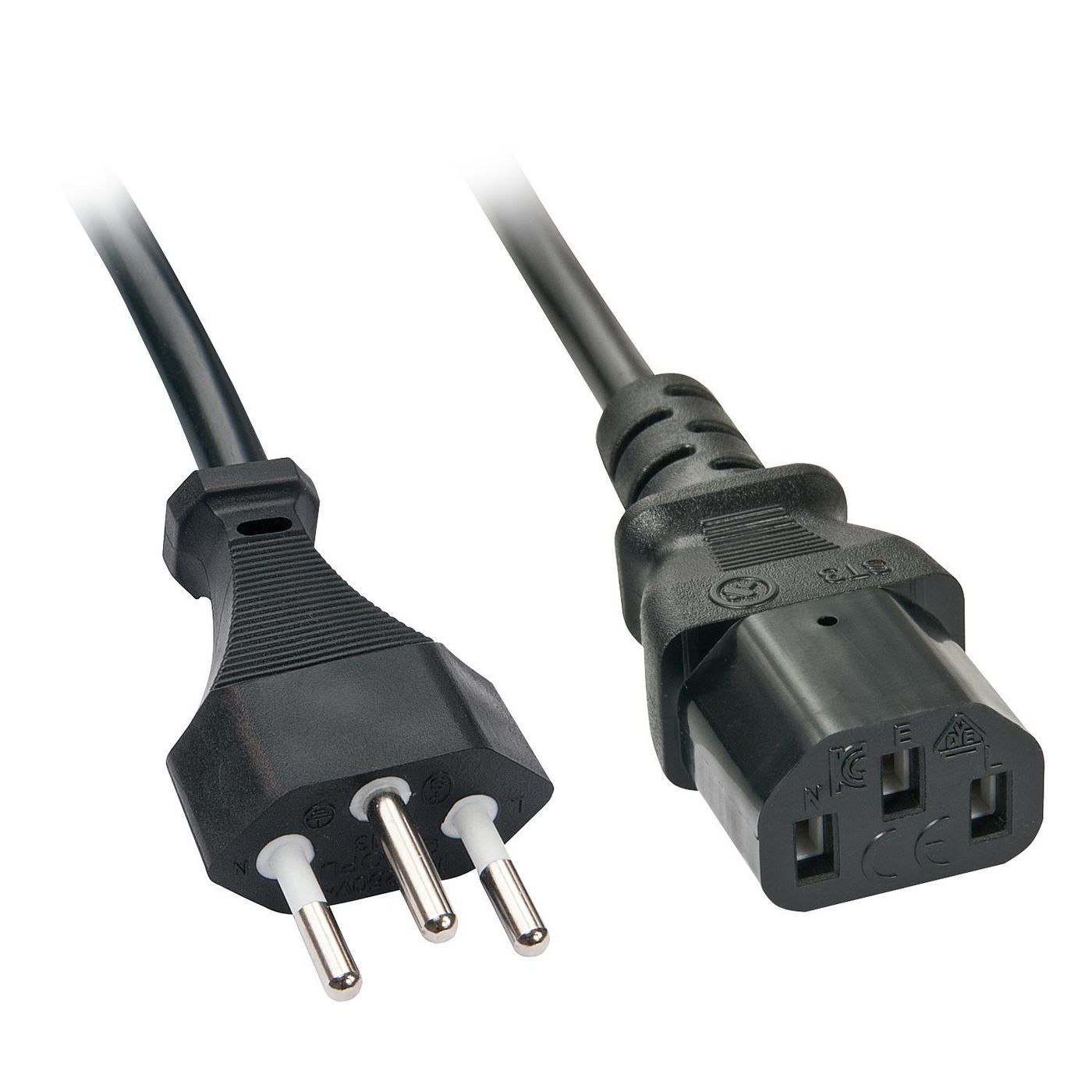 Lindy 30417 Power Cable Black 2m C13 Coupler to C13 Coupler