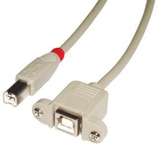 Lindy 31801 USB Cable USB 2.0 1m USB B Male to Female Grey
