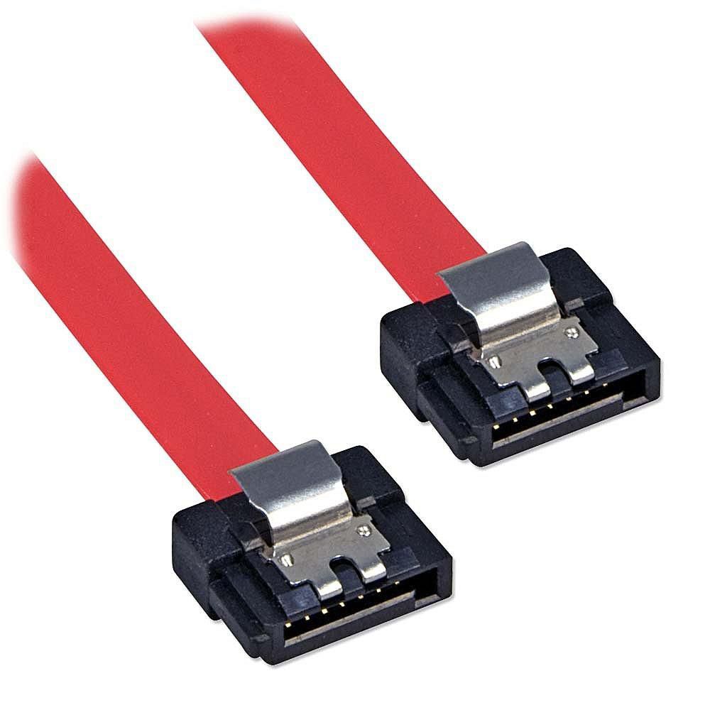 Lindy 33559 SATA Cable 0.2m Low Profile Latching Red