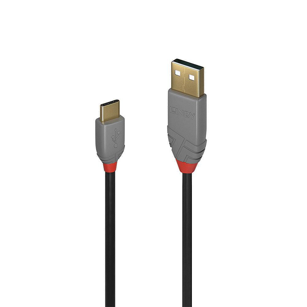 Lindy 36885 USB 2.0 Type A to C Cable 0.5m 480Mbps Gold Plated