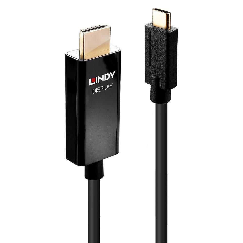 Lindy 43292 2m USB Type-C to HDMI Adapter Cable – 4K60 HDR, CE Certified, RoHS, FCC, REACH & UL