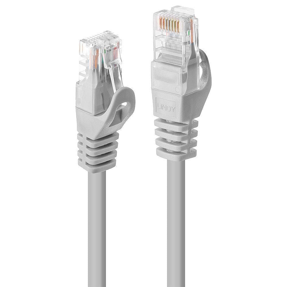Lindy 2m Cat5e U/UTP Network Cable – Grey, RJ45, 10 Year Warranty