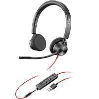 Poly 213935-101 Blackwire 3320 USB-C Monaural Headset – Boom Microphone, Black