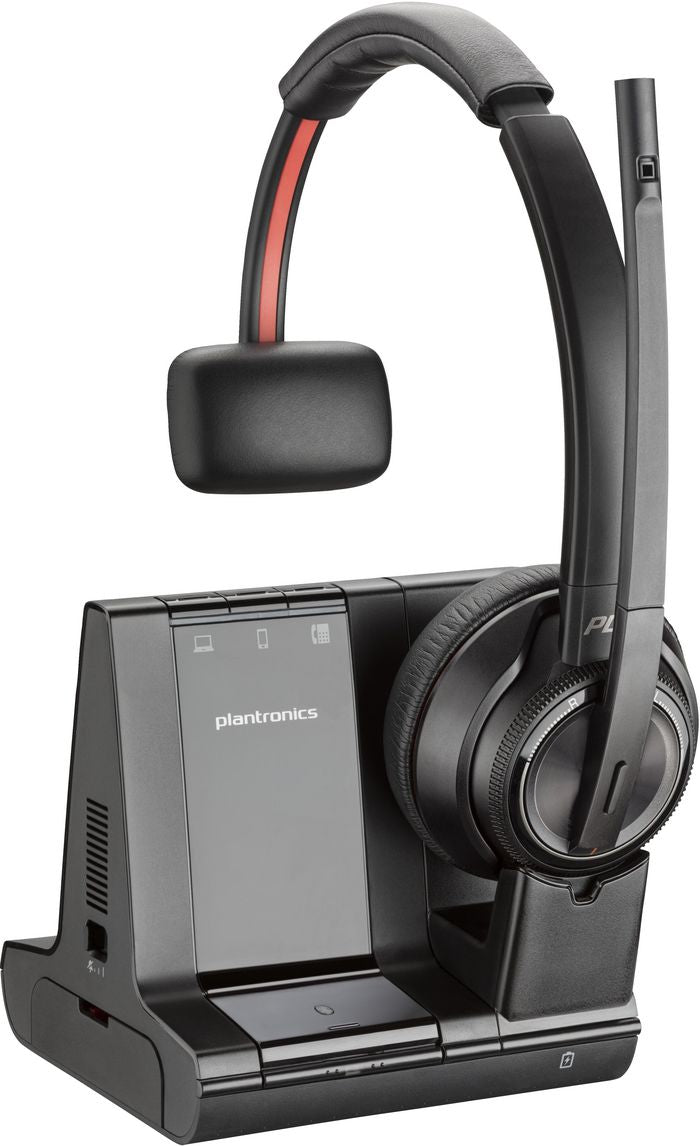 HP 8D3K5AA#ABB Savi 8210 Office DECT Wireless Headset – Single Ear, Noise Cancelling