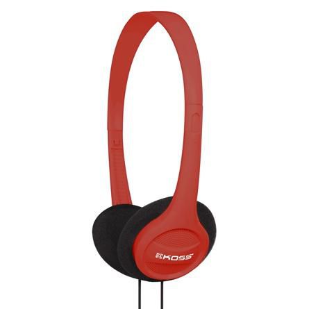 KOSS 145190494 On-Ear Headphones – Wired, Red, 80-18000Hz, 32Ω, 91dB