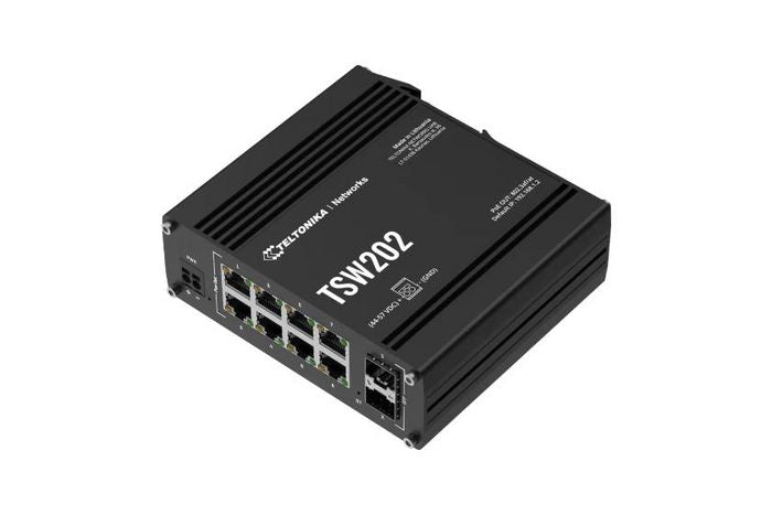 Teltonika Networks TSW202000000 Managed Switch – 8-Port PoE+ with 2 SFP Fibre Ports