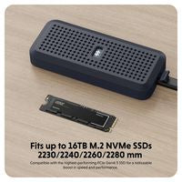 Hyper HD5001GL SSD Enclosure – USB4 40Gbps M.2 NVMe PCIe 3/4 4TB Max