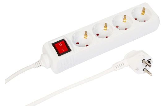 MicroConnect MC-GRU00415WS Power Strip 1.5m 4x Type F Outlets White